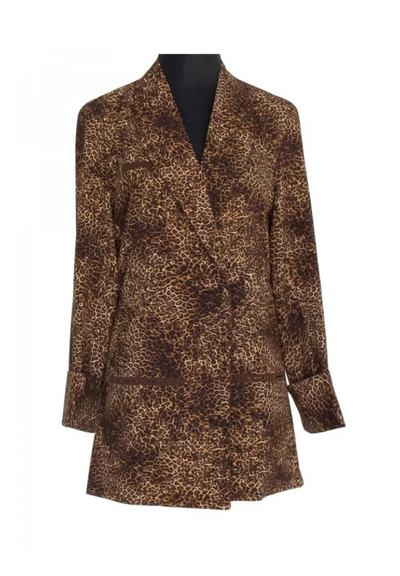 Leopardini Blazer w/ Brown Trim